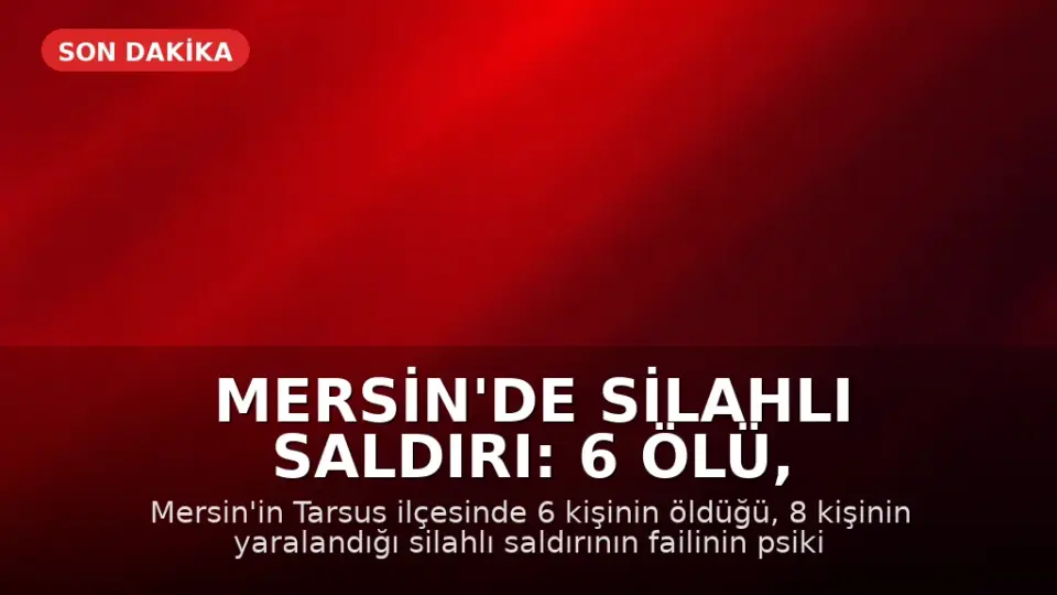 Mersin'de Silahlı Saldırı: 6 Ölü, 8 Yaralı - Saldırganın Psikiyatrik Geçmişi Ortaya Çıktı