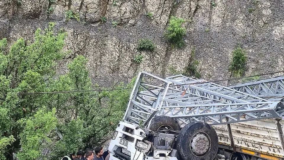 Şırnak-Uludere Kara Yolunda Elektrik Direği Yüklü Kamyon Şarampole Yuvarlandı: 1 Ölü