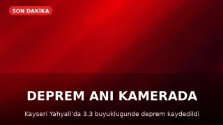 Kayseri Yahyalı'da 3.3 Büyüklüğünde Deprem Meydana Geldi