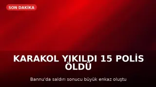 Pakistan'da Karakola Saldırı: 15 Polis Hayatını Kaybetti