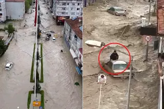 Samsun'da Şiddetli Yağış Nedeniyle Sel Felaketi: Araçlar Sürüklendi, Evler Sular Altında Kaldı