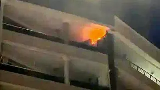 Siirt'te Şampiyonluk Kutlamasında Havai Fişek Kombiye İsabet Etti